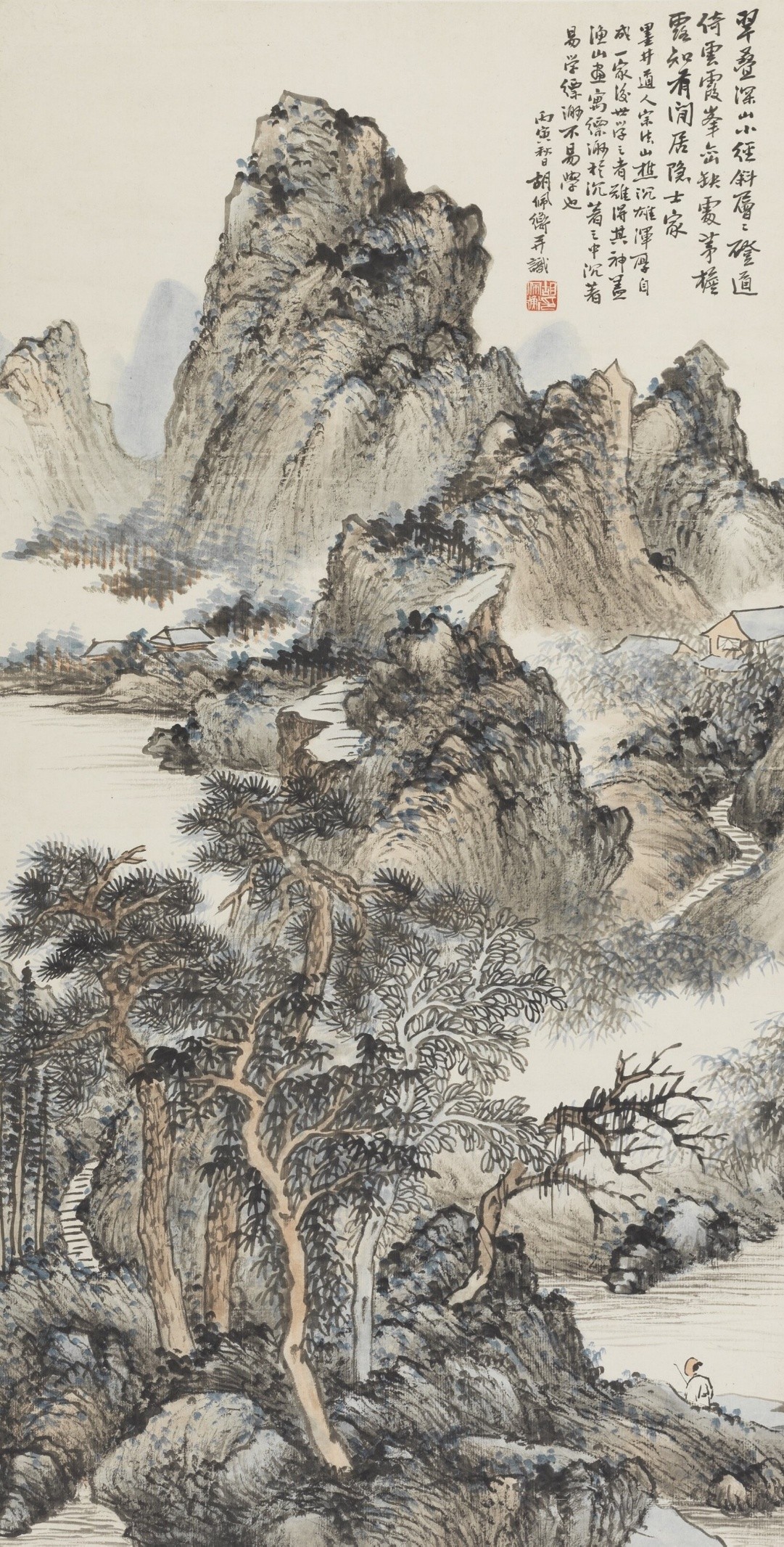 <h2>深山小径</h2><p>作者：胡佩衡</p><p>创作年代：1926年</p><p>规格：93cm×48.5cm</p><p>品类：纸本水墨设色中国画</p>